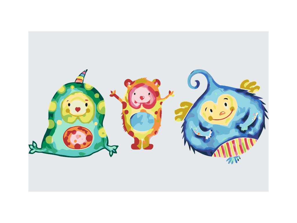 Pintar por Números - Simpáticos monstruos