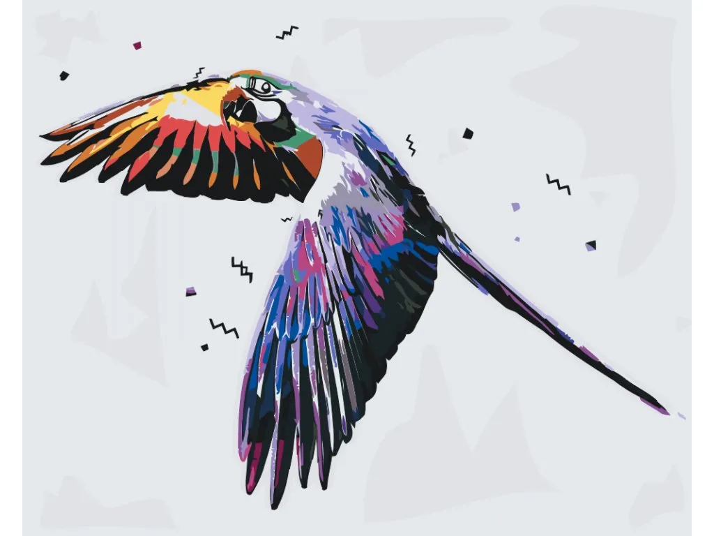 Pintar por Números - Loro volador