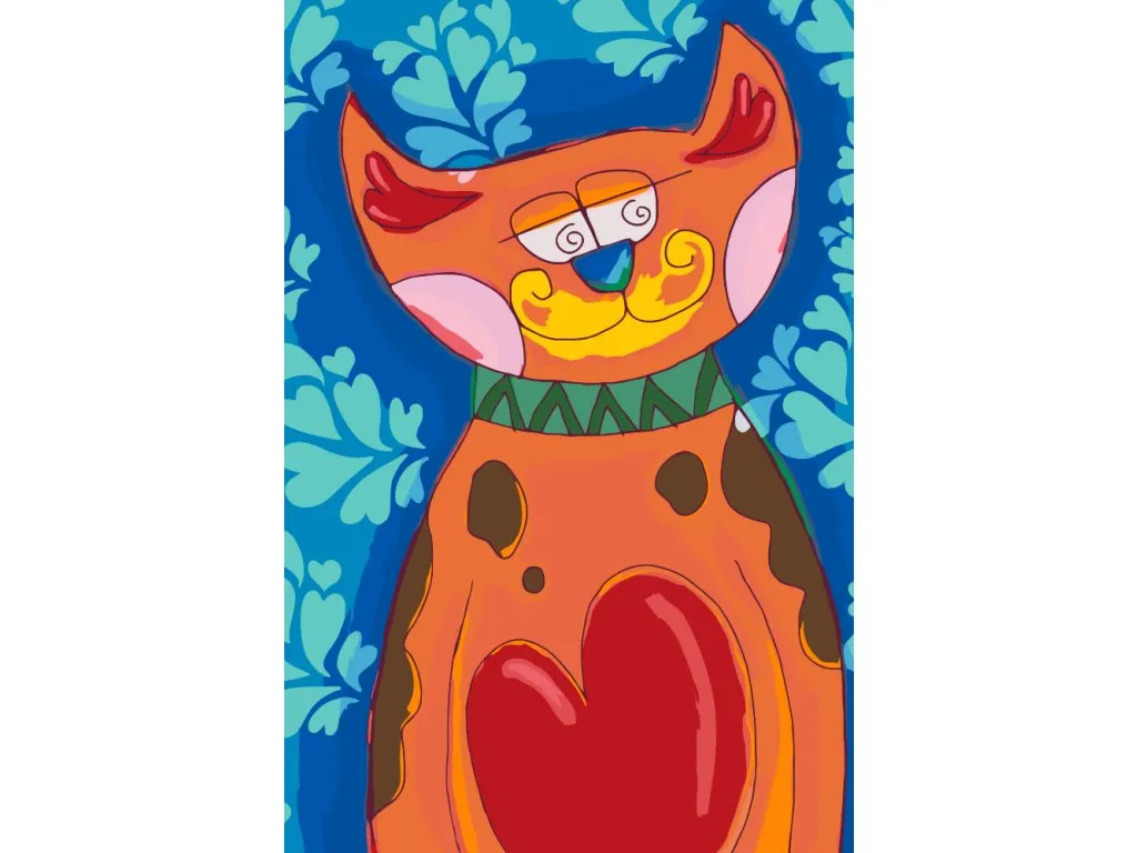 Pintar por Números - Gatito sonriente