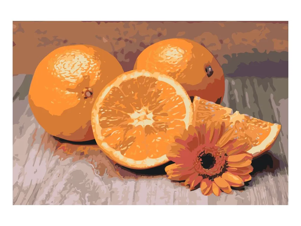 Pintar por Números - Cítricos, naranja