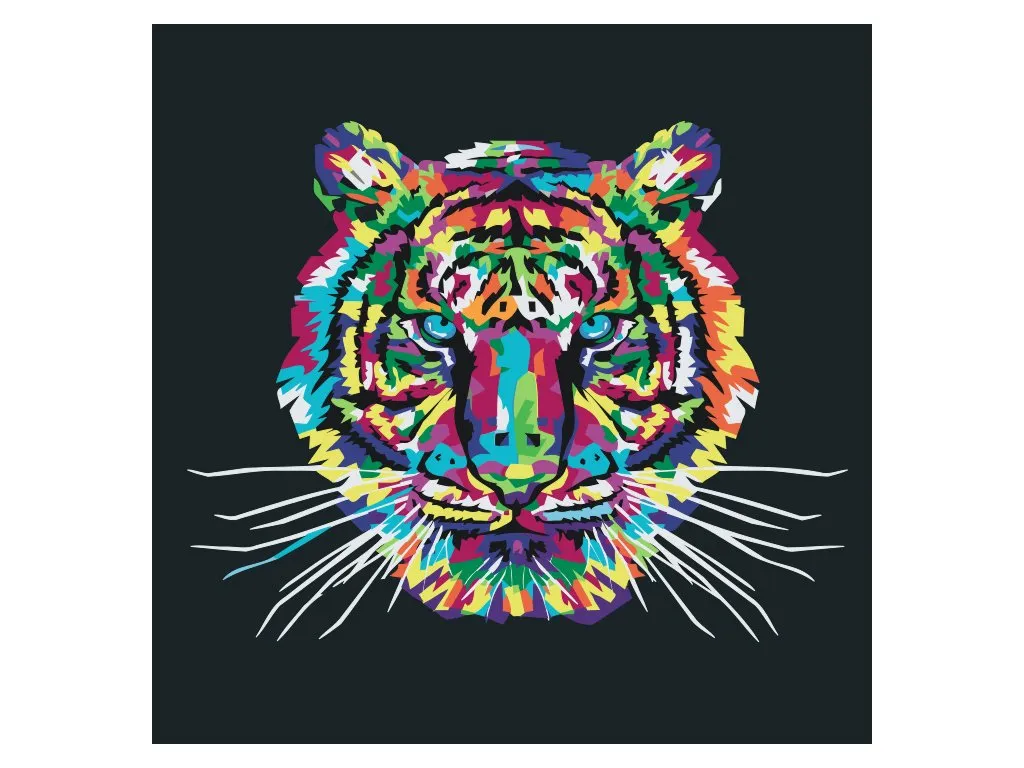 Pintar por Números - Tigre de colores