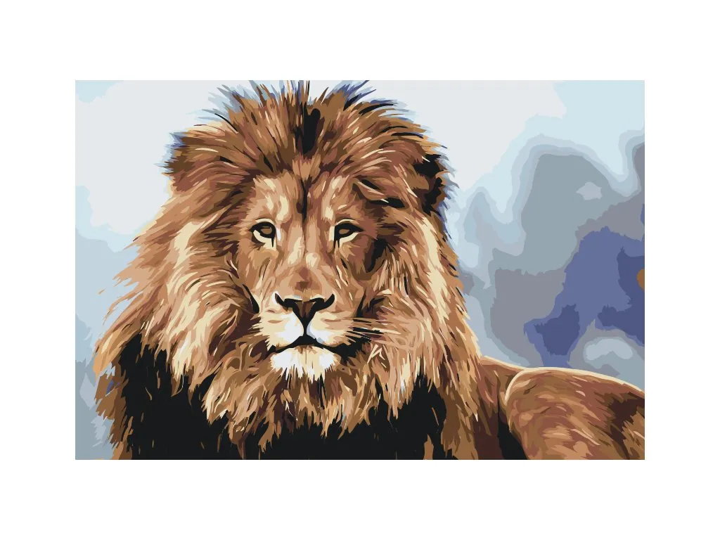 Pintar por Números - El león, rey de las bestias