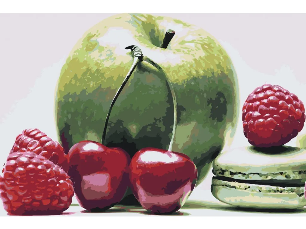 Pintar por Números - Fruta y macarrones