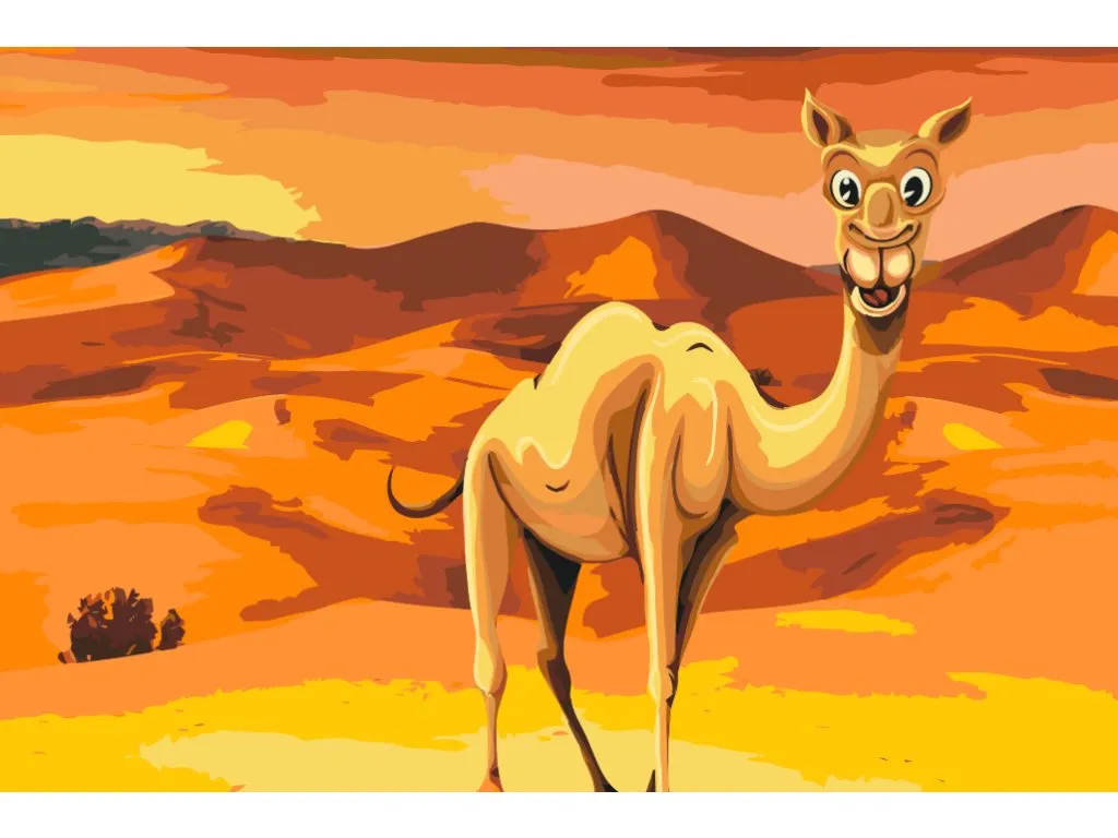 Pintar por Números - Camello en el desierto