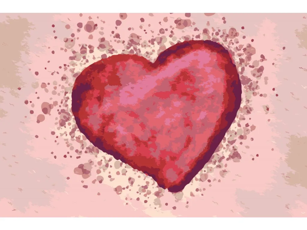 Pintar por Números - Corazón rojo