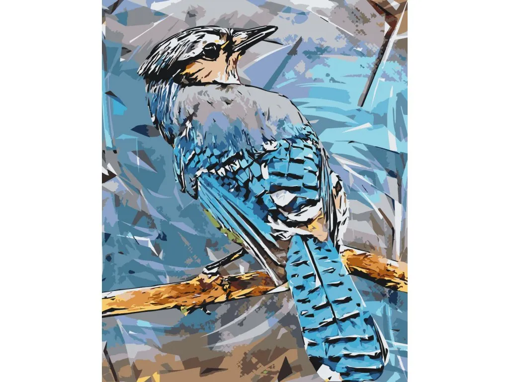 Pintar por Números - Arrendajo azul