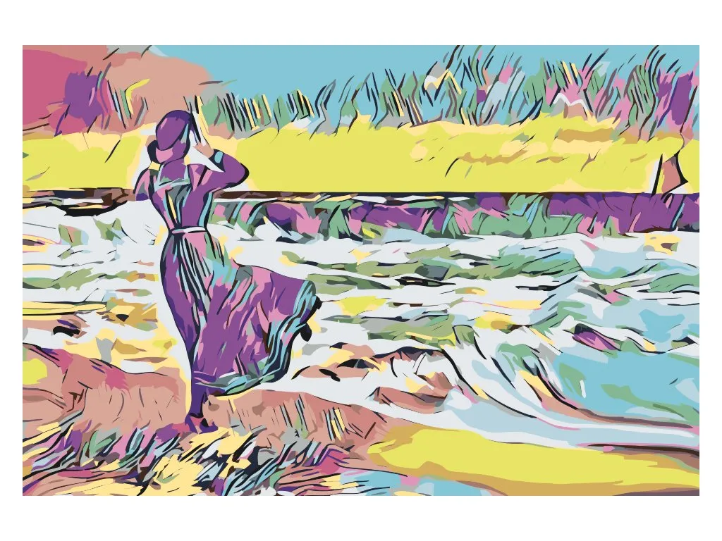 Pintar por Números - Dama en la playa