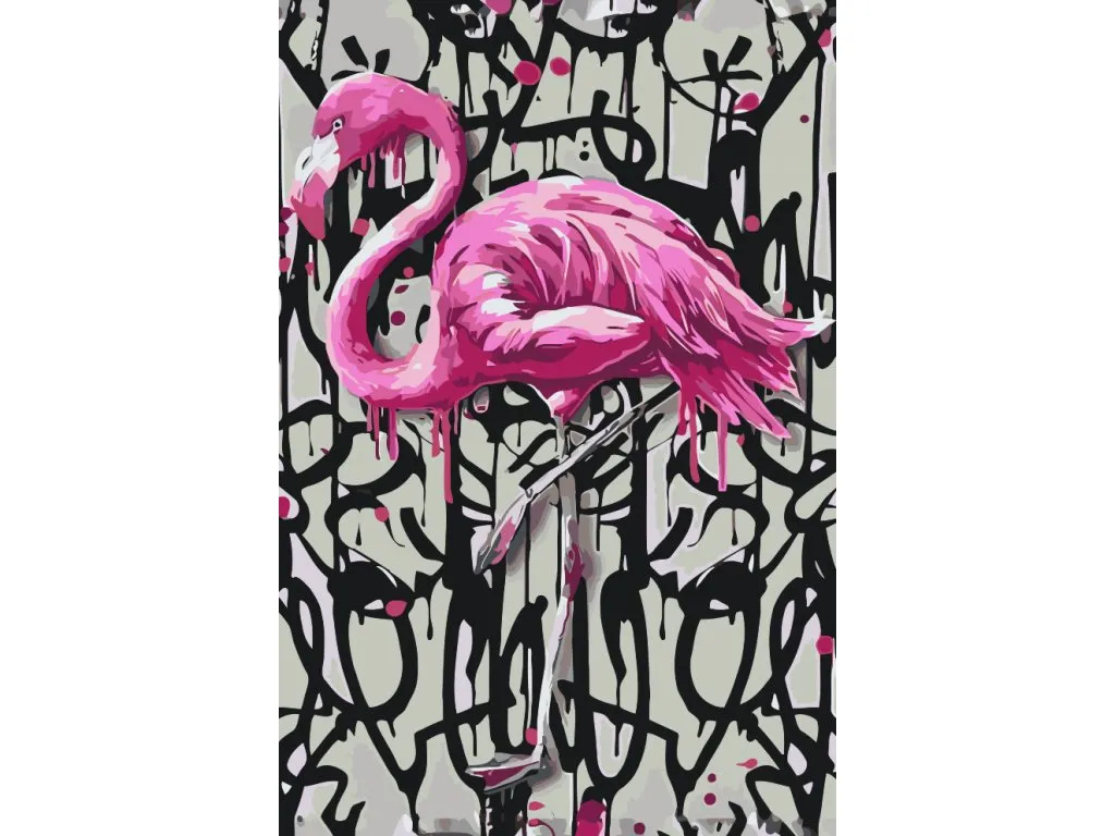 Pintar por Números - Flamenco rosa