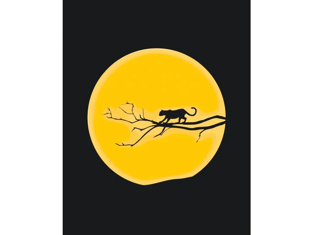 Pintar por Números - Jaguar bajo la luna llena