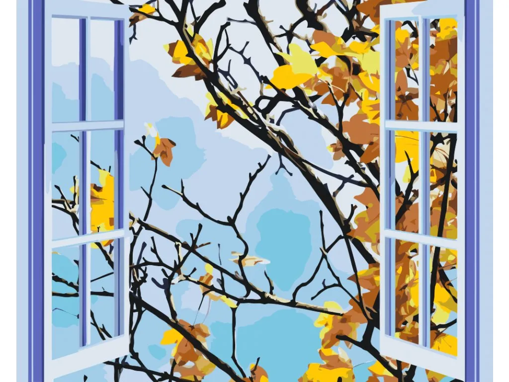 Pintar por Números - Ventana de otoño