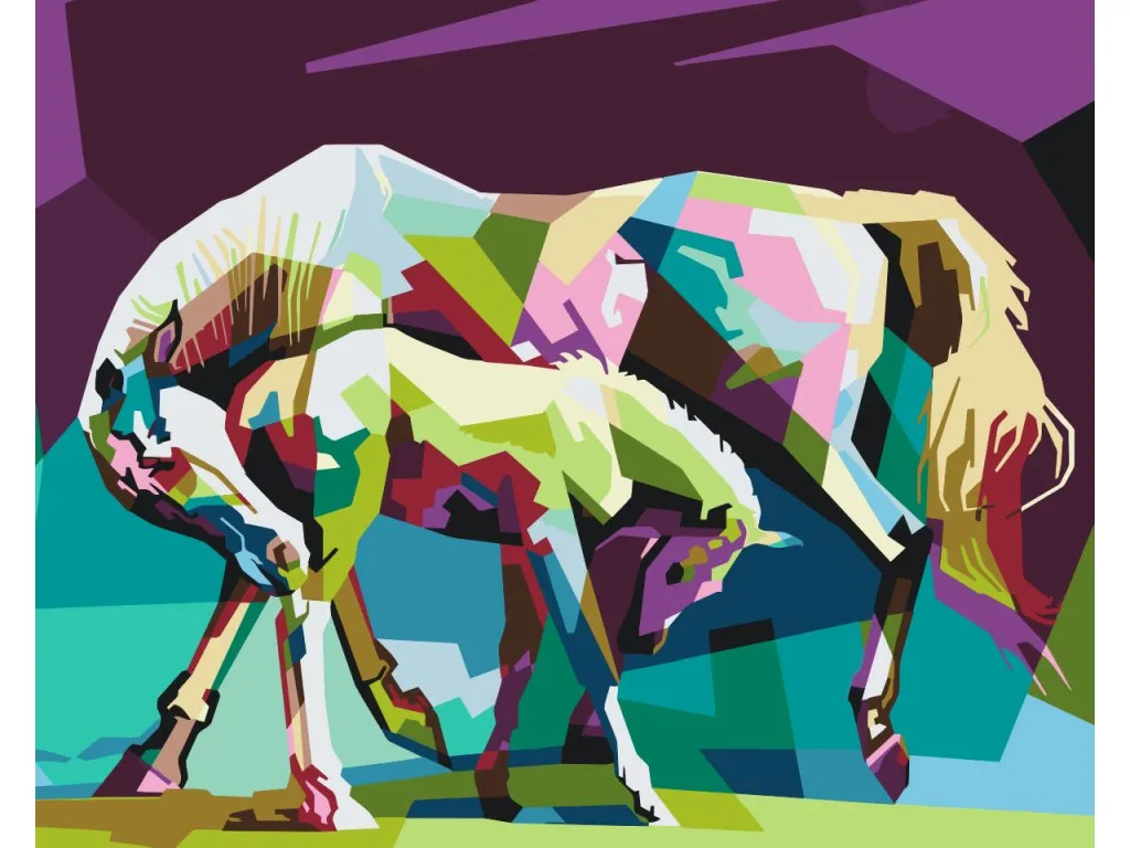 Pintar por Números - Caballos de colores