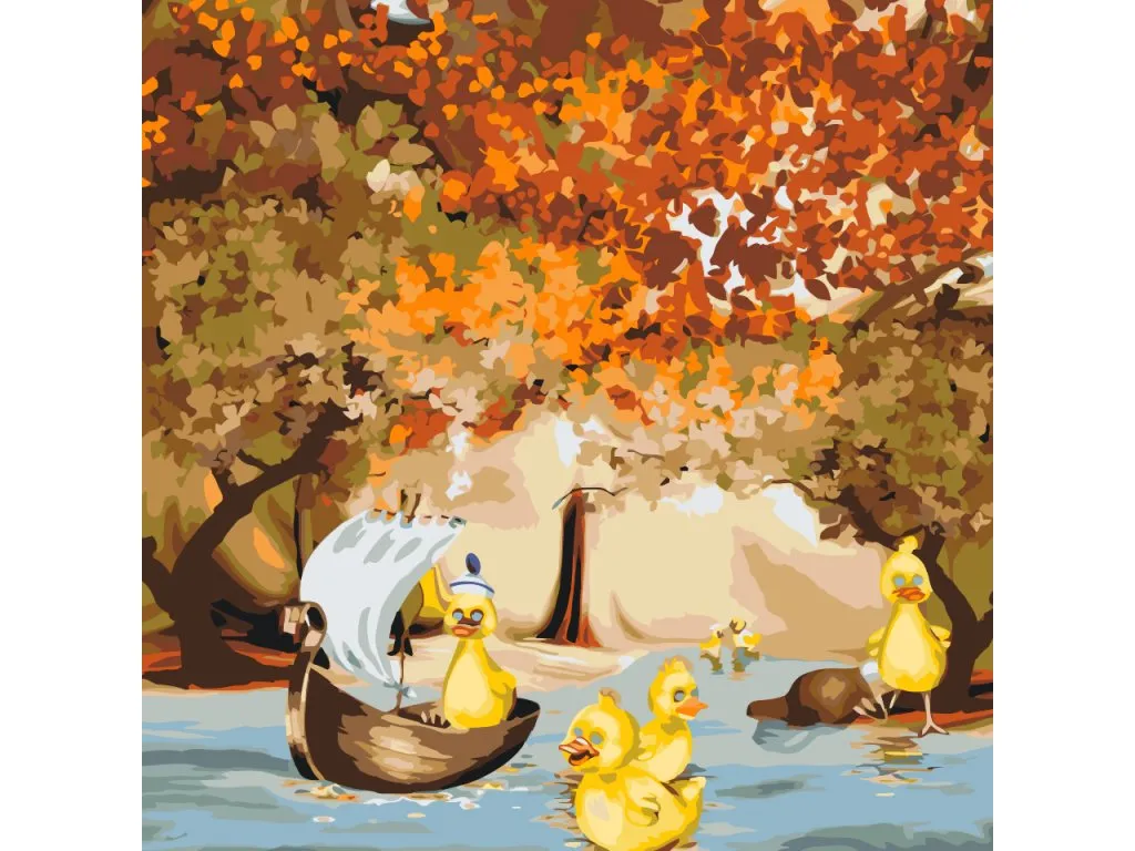 Pintar por Números - Patos en movimiento