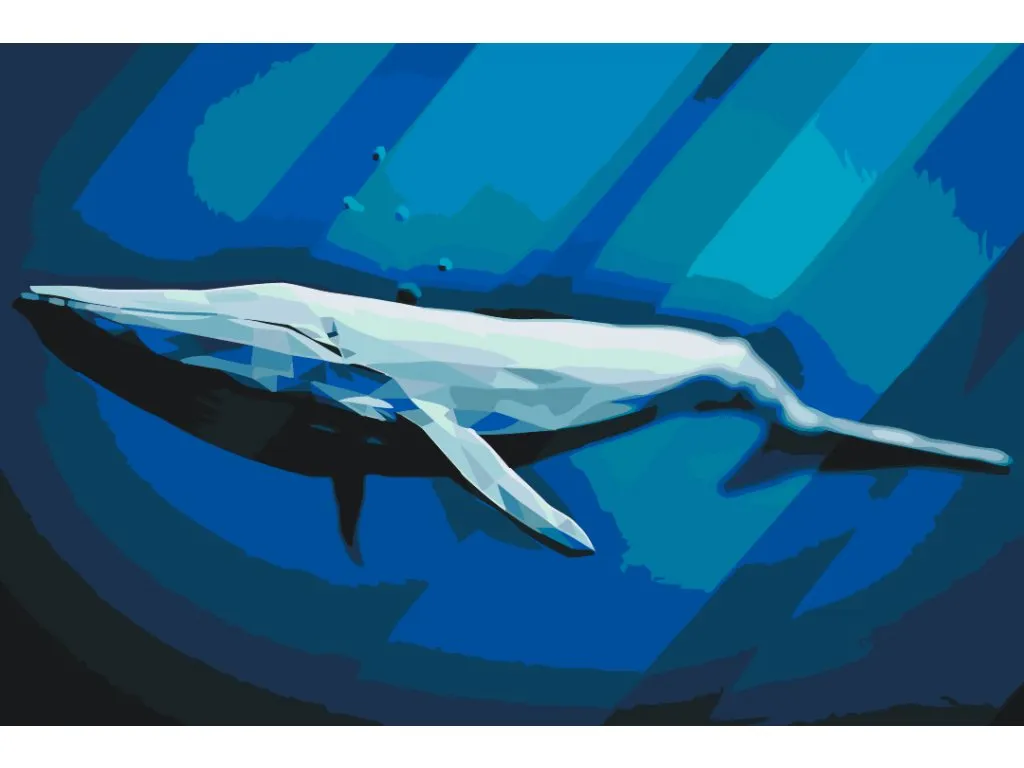 Pintar por Números - Ballena azul