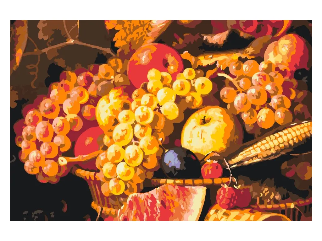 Pintar por Números - Cesta llena de fruta