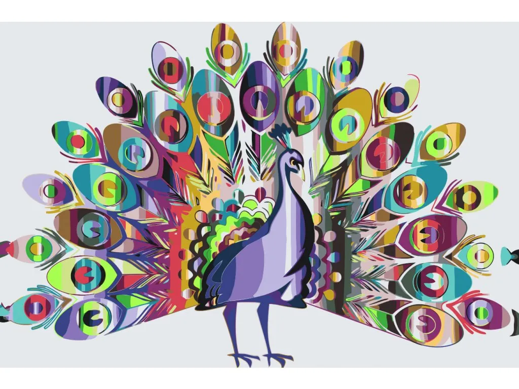Pintar por Números - Colorido pavo real
