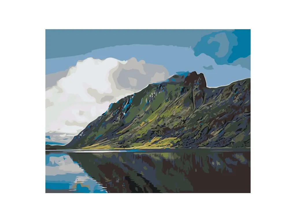 Pintar por Números - Lago en las montañas, Fiordo