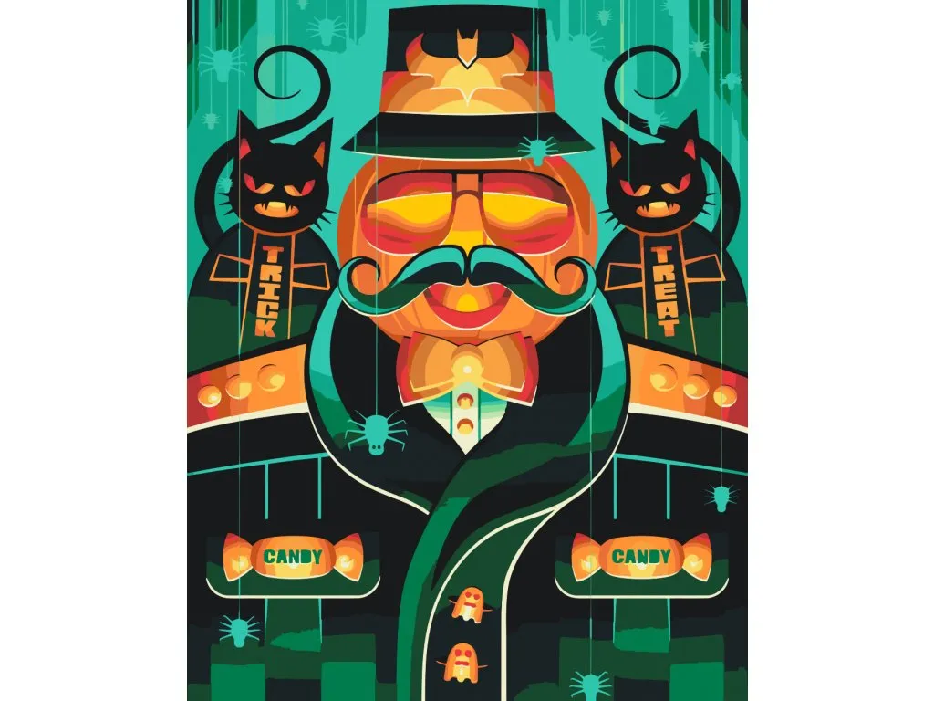 Pintar por Números - Gatos de Halloween