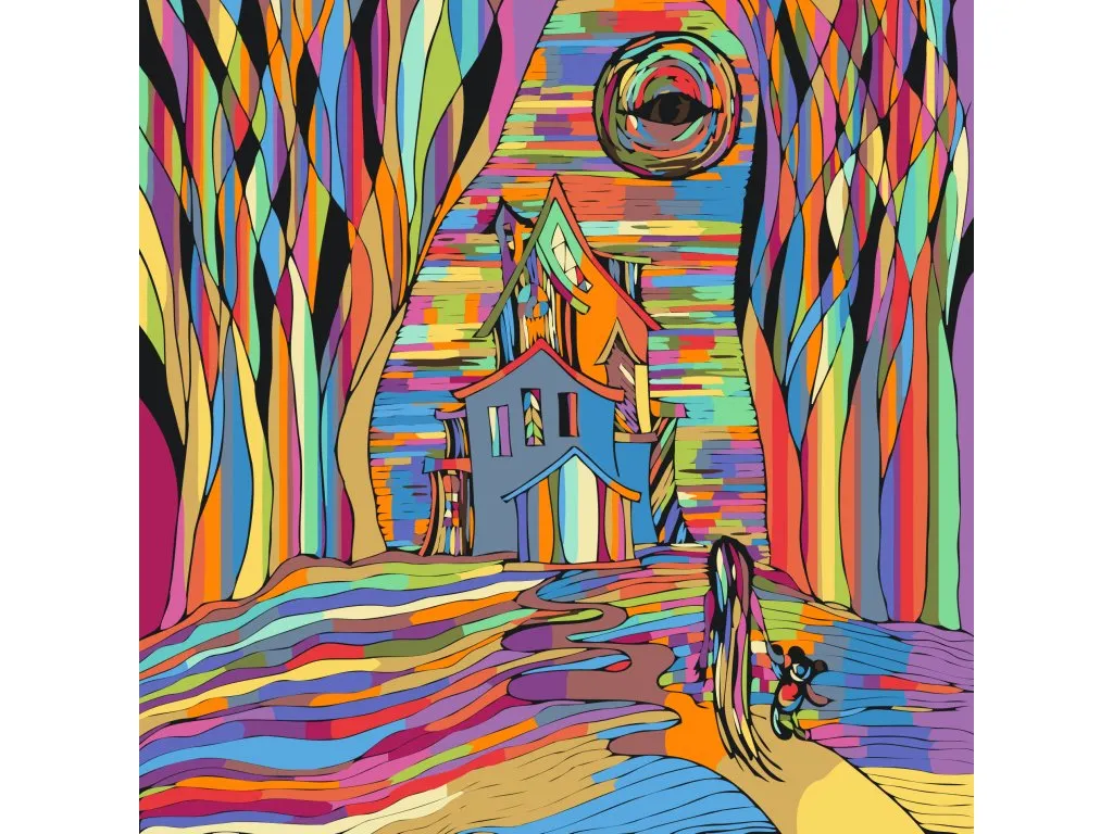 Pintar por Números - Casa de colores inquietantes