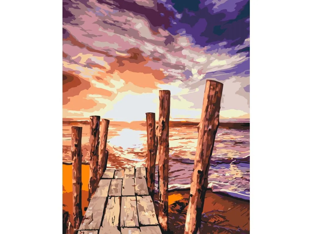 Pintar por Números - Puesta de sol en la playa