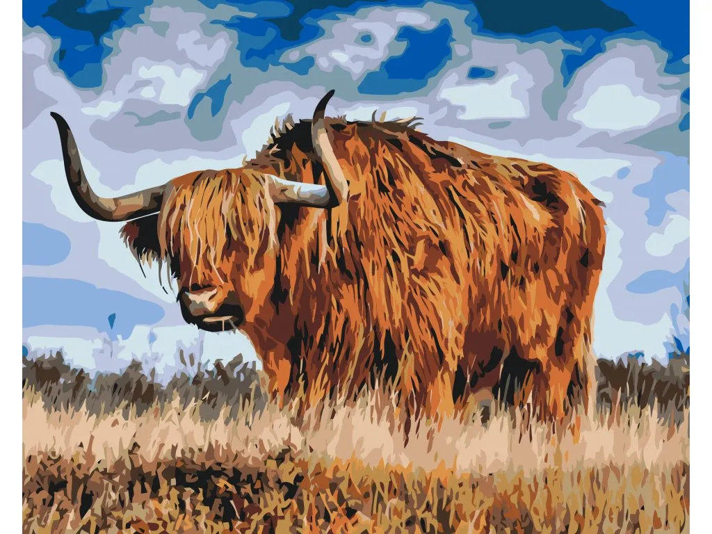 Pintar por Números - Toro en el prado
