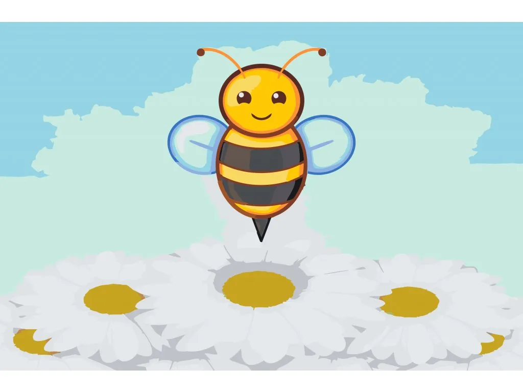 Pintar por Números - Abeja alegre