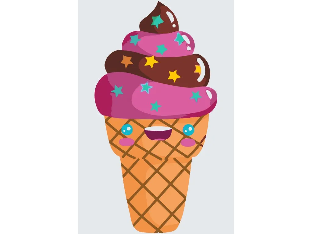 Pintar por Números - Helado sonriente