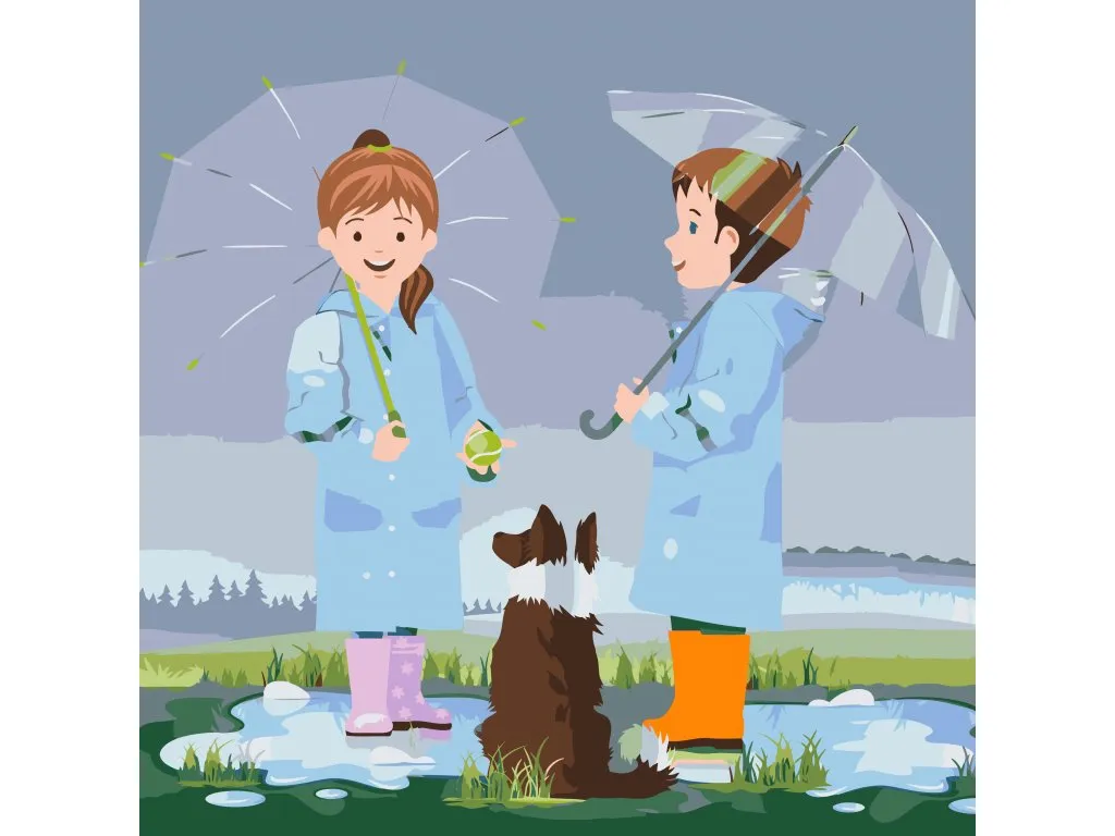 Pintar por Números - Caminar bajo la lluvia