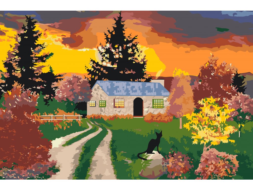 Pintar por Números - Casa en la naturaleza