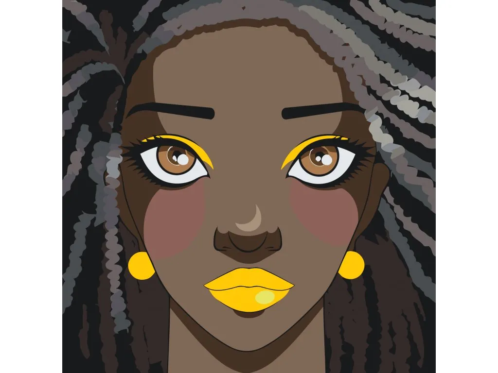 Pintar por Números - Mujer afro