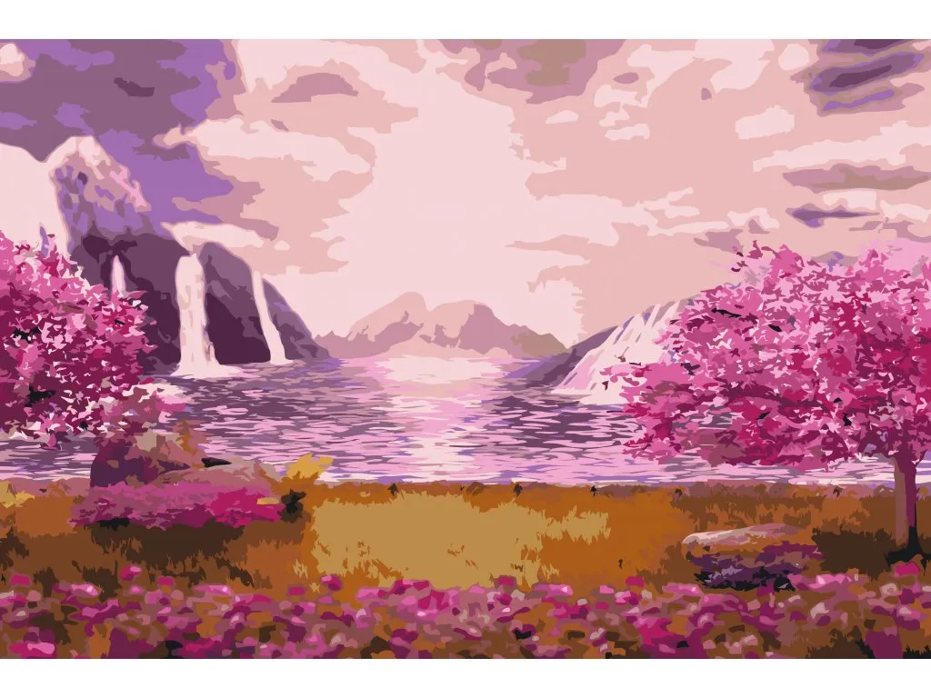 Pintar por Números - Cascada en la rosaleda