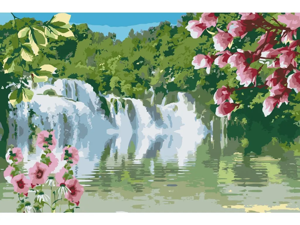 Pintar por Números - Cascada de cuento de hadas