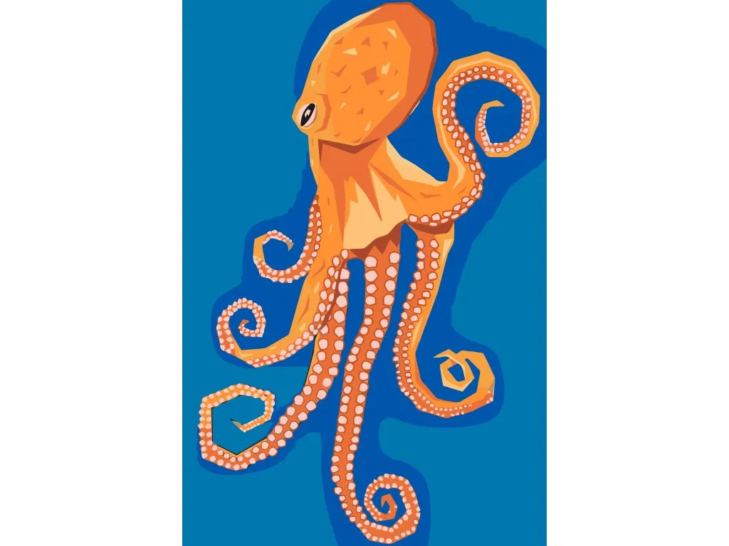 Pintar por Números - Pulpo
