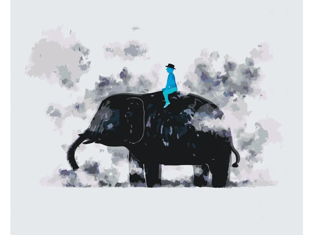 Pintar por Números - Paseo en elefante