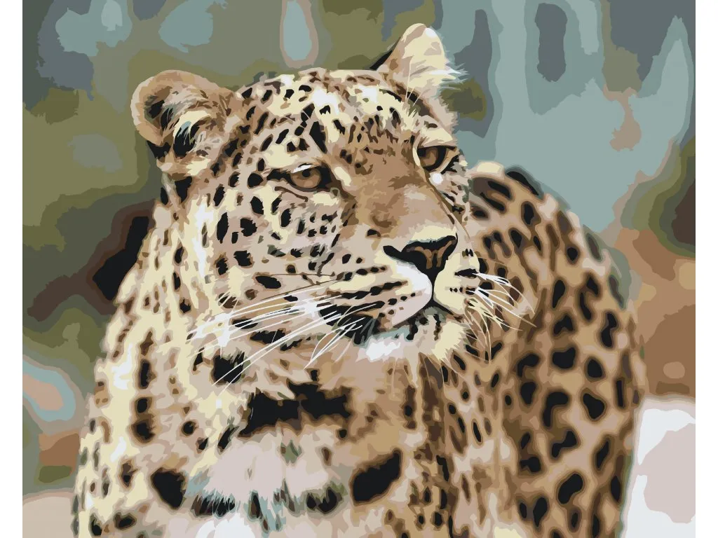 Pintar por Números - Leopardo en libertad
