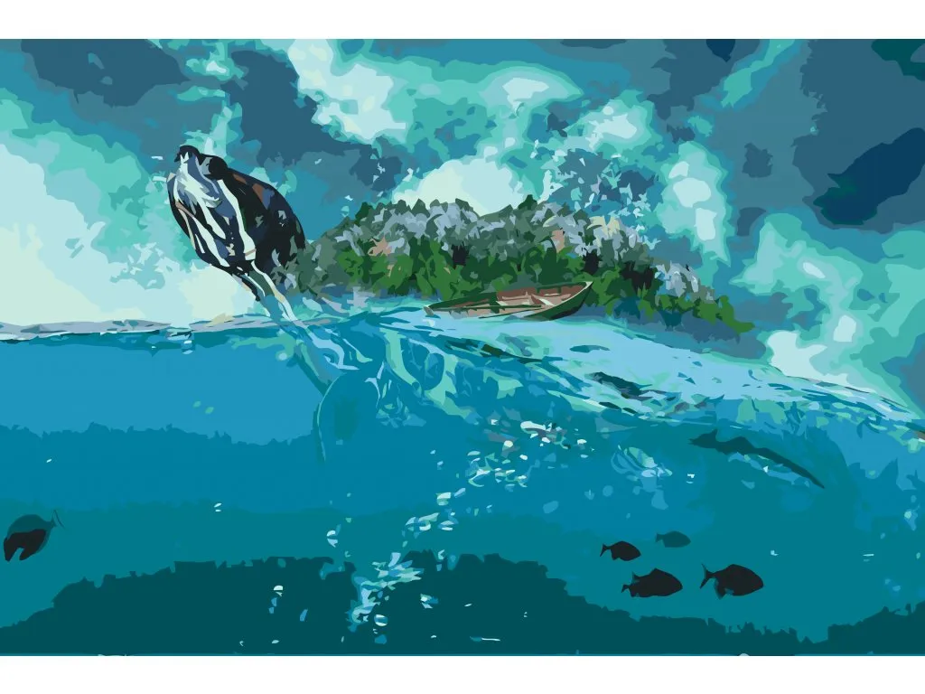 Pintar por Números - Isla en la concha