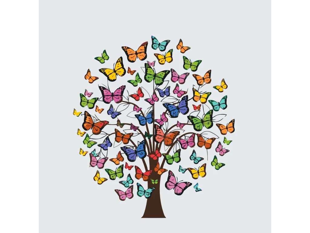 Pintar por Números - Árbol mariposa