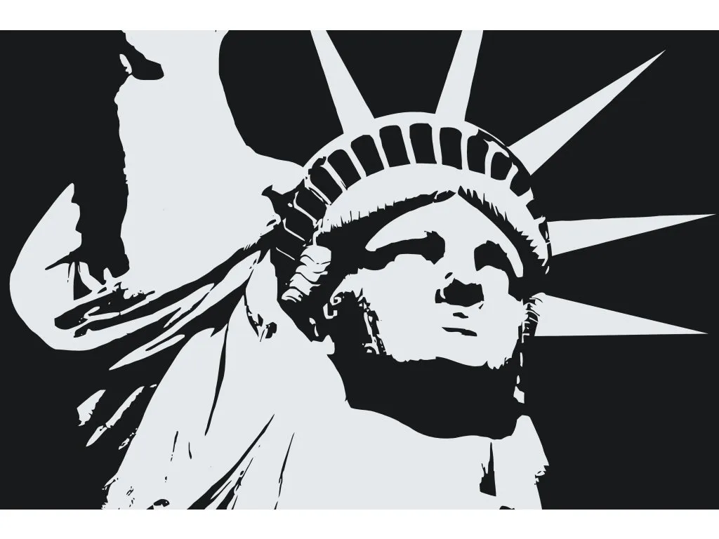 Pintar por Números - Estatua de la Libertad en blanco y negro
