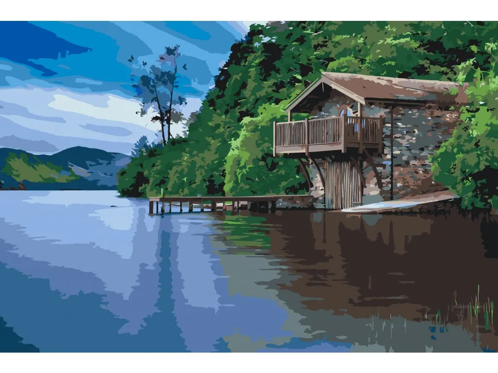 Pintar por Números - Cabaña en el lago