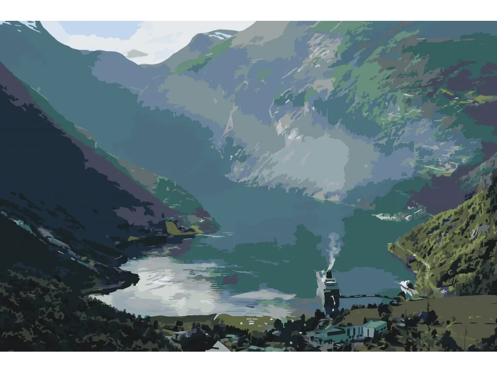 Pintar por Números - Geirangerfjord Norsko