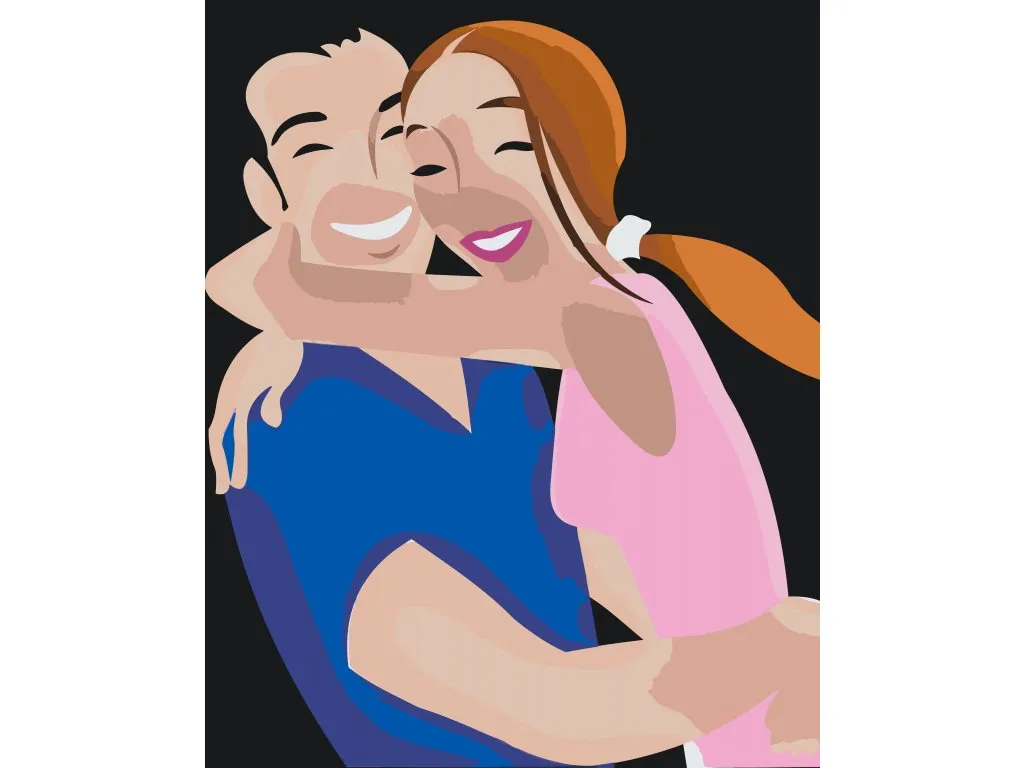 Pintar por Números - La feliz pareja
