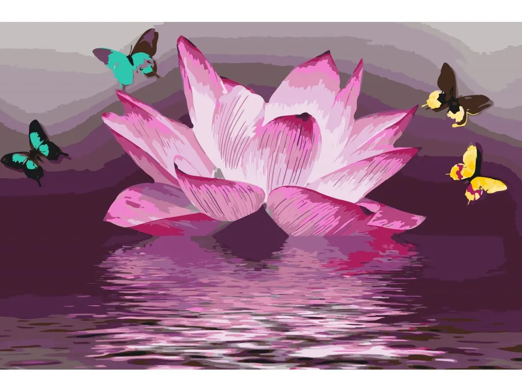 Pintar por Números - Loto y mariposa