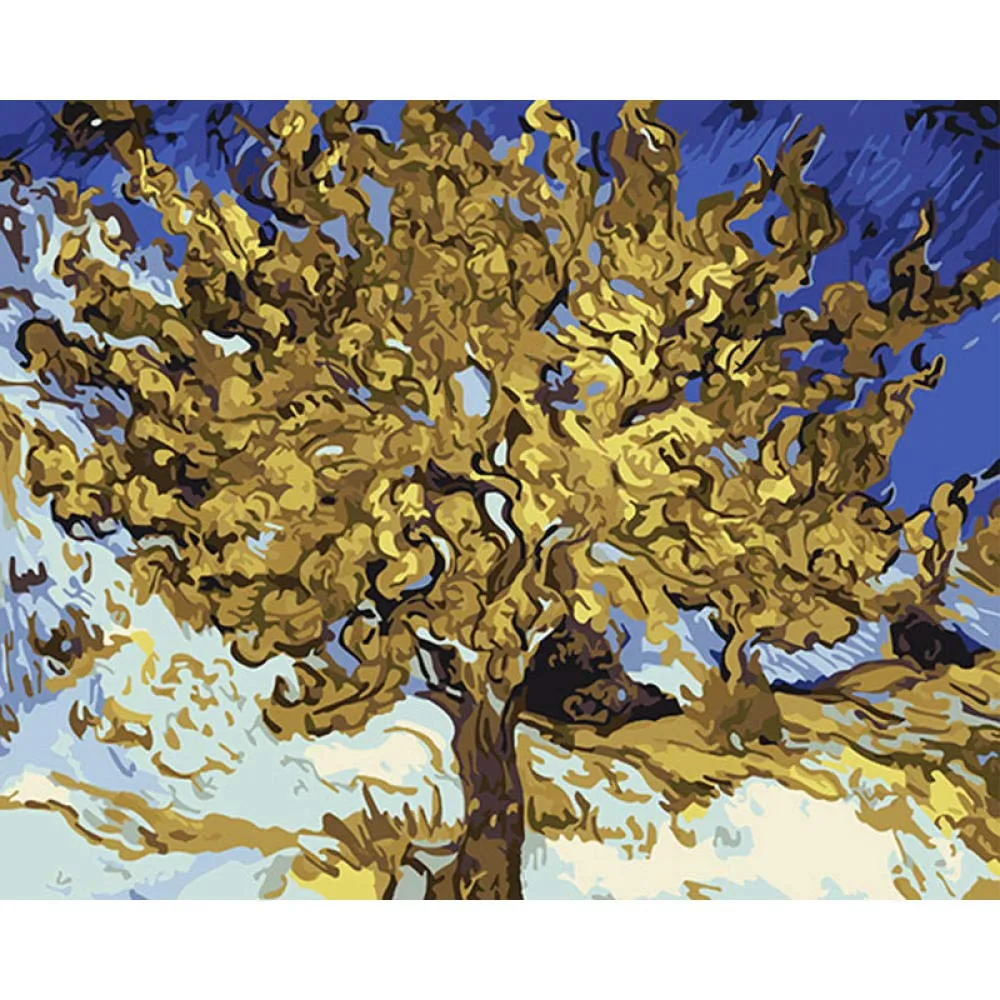 Pintar por Números - Bellos árboles Van Gogh