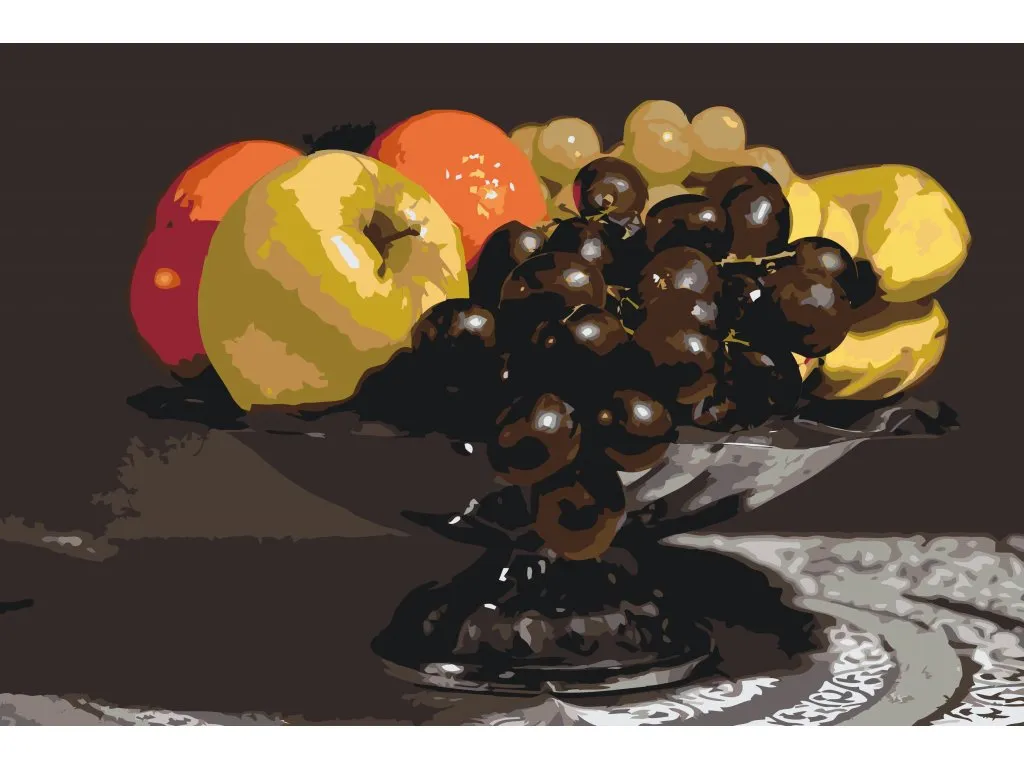 Pintar por Números - Un bol lleno de fruta