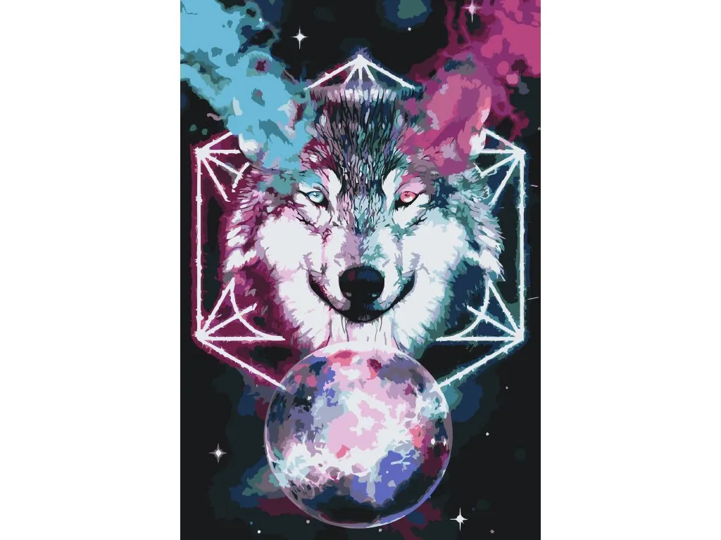 Pintar por Números - Lobo en el espacio