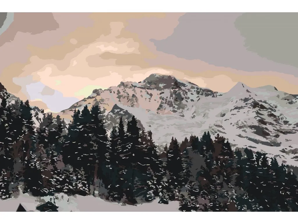 Pintar por Números - Alpes suizos Jungfrau