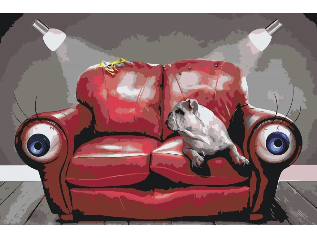 Pintar por Números - Perro de sofá