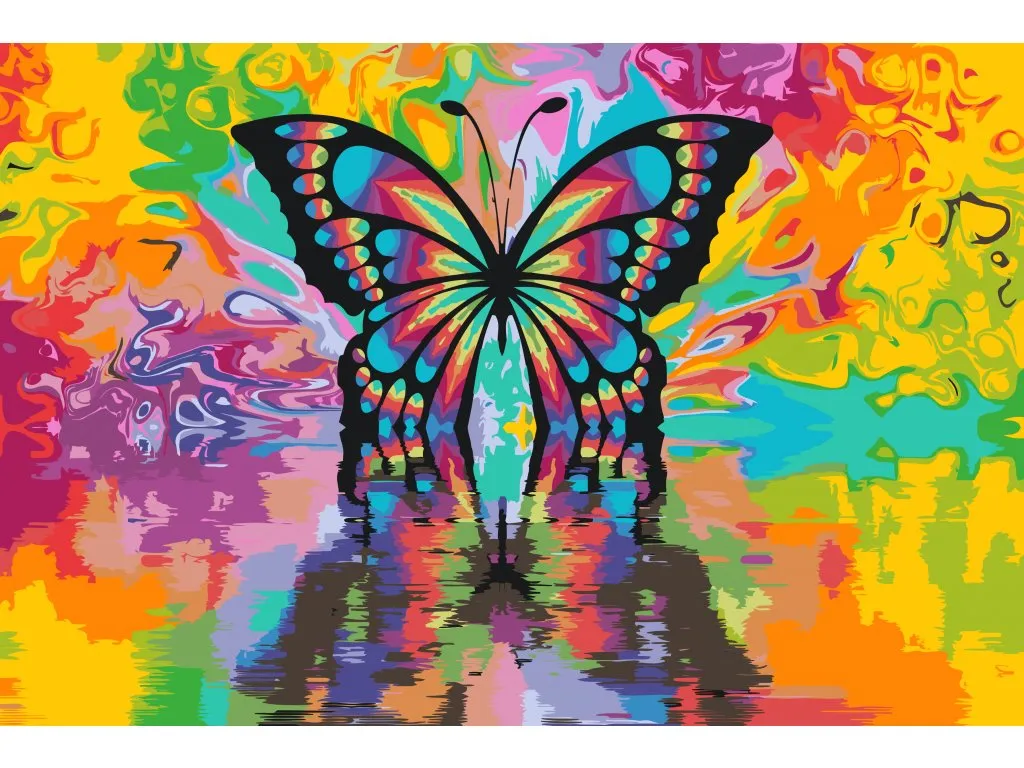 Pintar por Números - Mariposa de colores