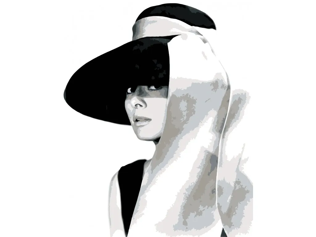 Pintar por Números - Audrey Hepburn con sombrero