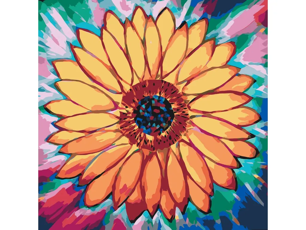 Pintar por Números - Girasol de colores