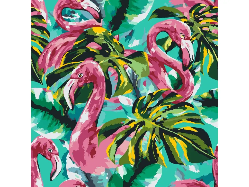 Pintar por Números - Flamencos rosas